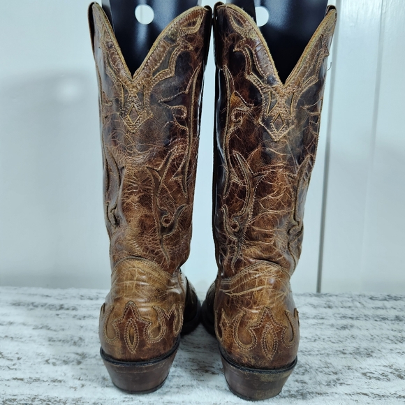 Boulet Canada Western Cowgirl Boot Brown Leather Snip Toe | Women's Size 8.5 - Picture 6 of 15